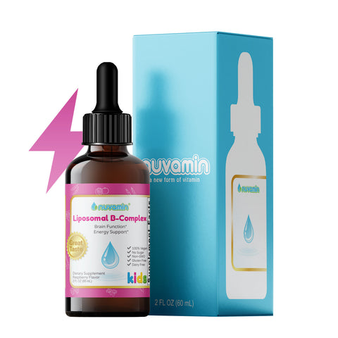 Nuvamin Liquid Liposomal B-Complex Drops, Raspberry Flavor, 2Fl. Oz (60ml)