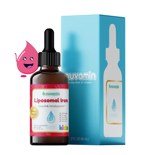 Nuvamin Liquid Liposomal Iron Drops, Berry Flavor, 2Fl. Oz (60ml)